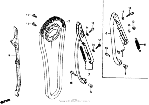 XR500R Cam chain + tensioner 81-82