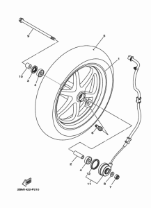 LTS125-C Переднее колесо
