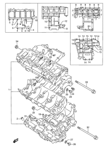 GSX-R600 Картер двигателя