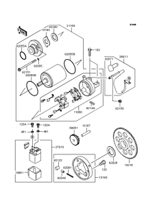 ZR250 Starter motor / starter clutch