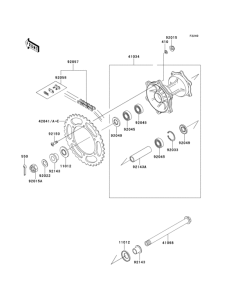 KX500 Задняя ступица колеса