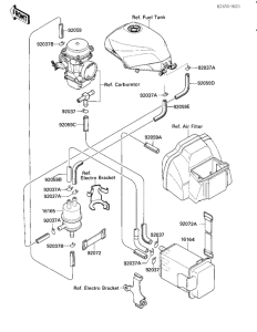 ZX750 Испарительная система топлива