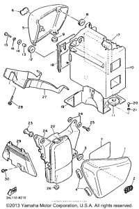 XV750B Боковые обтекатели