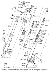 XVZ13DE Передняя вилка