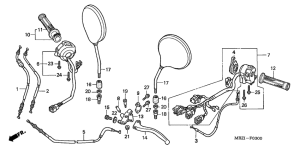CB600F Handle lever / switch /  cable