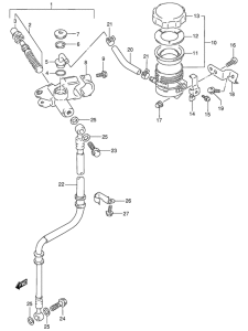 RG125 Передний тормозной цилиндр