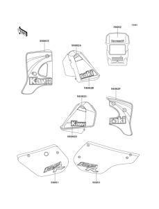 KMX125 Decals(green)(mx125-a12-a14)