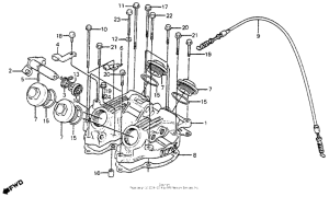 XR350R Крышка головки цилиндров