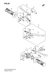 DR-Z125 Рулевой рычаг