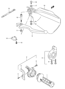 DR800 Рукоятка газа и тормоза