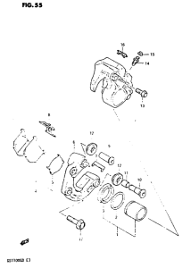 GS1100 Передний суппорт тормозной