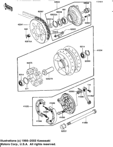 KZ1000 Rear hub / brake / chain