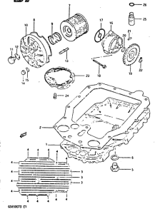 GS650 Oil pump - oil filter