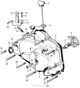 QA50 Крышка картера правая