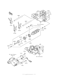 VN1700 Валы и вилки переключения передач