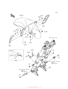 ZX1400 Крыло переднее