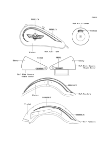 VN800 Decals(violet)(vn800-b7)