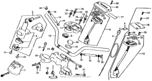 CX500 Handlebar + top bridge + key set