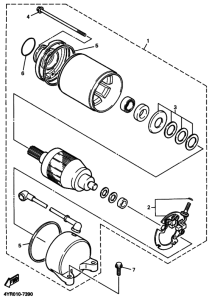 FZ400 Starting motor set