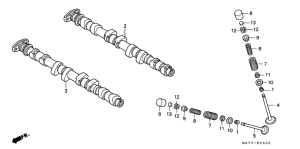 CBR1100XX Распред вал / клапана