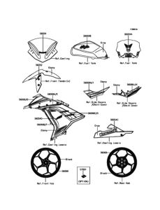 EX250 (ABS) デカール(グレー)(MFF)