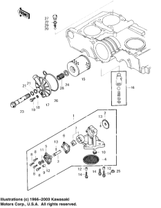 KZ750 LTD Насос масляный  / фильтр масляный