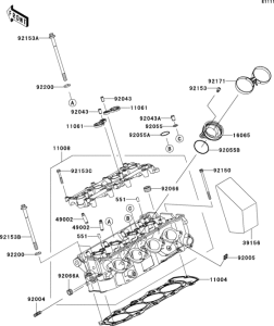 ZX600 Головка цилиндров