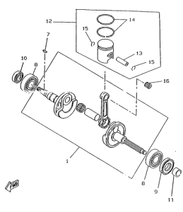 CW50RSX Коленчатый вал и поршни