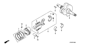 SH300 Crankshaft / piston
