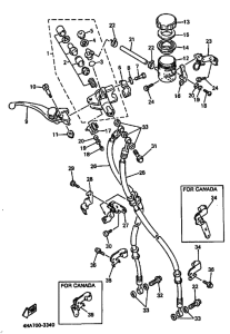 YZF750SP YZF750SPF Передний тормозной цилиндр