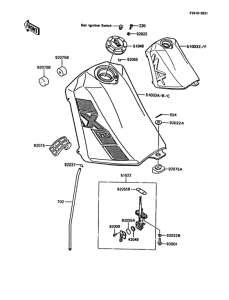 KMX125 Топливный бак