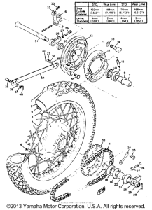 TX650 Переднее колесо