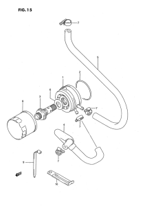 GSX-R750 Oil cooler - oil filter