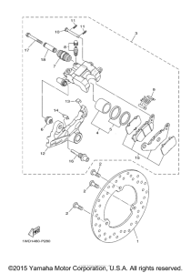 YZFR3FB Задний суппорт