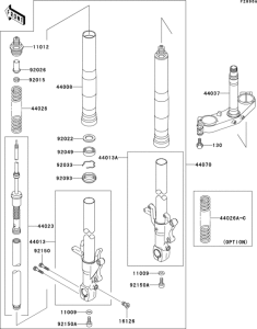ZX750 Optional parts(zx-7rr front fork)