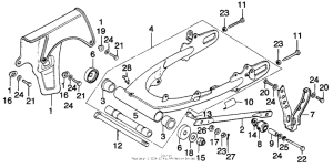 MT250 Swingarm + chain case
