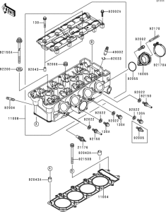ZX900 Головка цилиндров