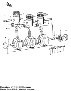KH400 Crankshaft / pistons