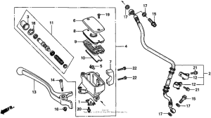 VT1100T Передний главный тормозной цилиндр