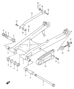 GZ250 Маятник задний