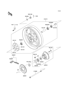 KL110 Заднее колесо и цепь