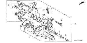 CB600F Задний суппорт