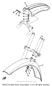 YZ125C Front fender - rear fender