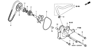 VTR1000F Водяная помпа