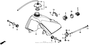 CR80R Топливный бак