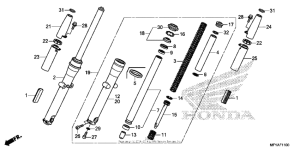 VT1300CT Передняя вилка