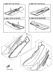 FZR1000 Side cover  /  oil tank