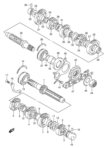 GSF1200S Трансмиссия