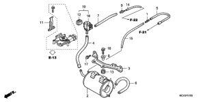 GL1800 (ABS) Адсорбер с активированным углем в сборе