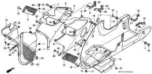 NR750 Middle cowl / lower cowl